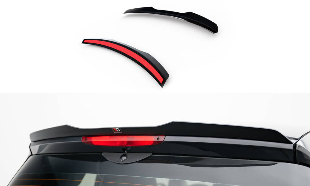 Maxton Design Spoiler CAP passend für Brabus Smart Fortwo C451 Facelift schwarz Hochglanz