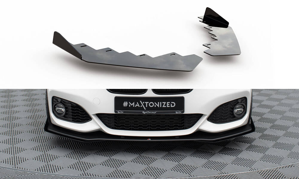 Maxton Design Flaps BMW 1er F20 M-Paket Facelift / M140i schwarz Hochglanz für BMW 1er F20- F21 FL