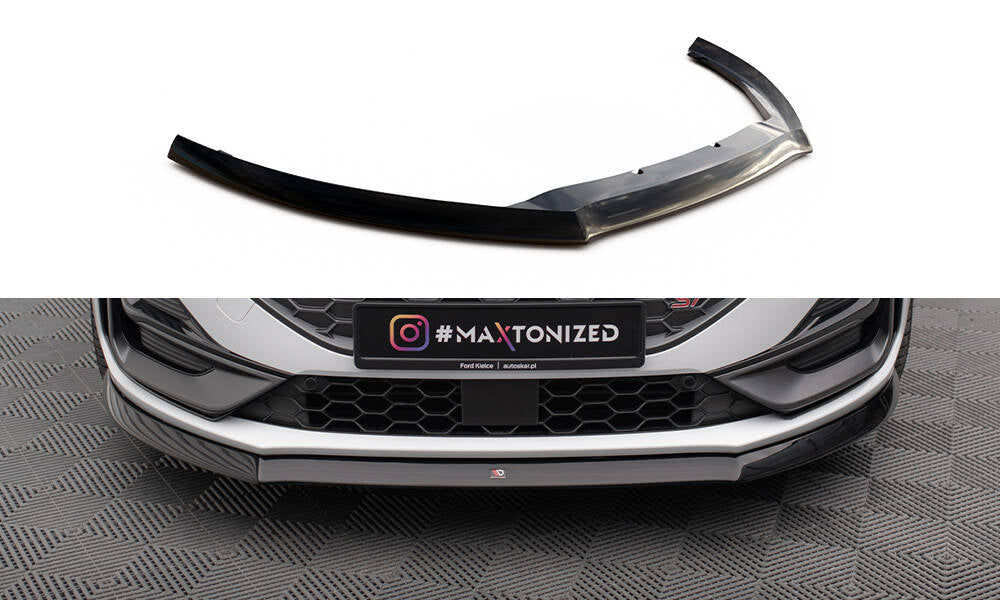 Maxton Design Street+ Spoilerlippe Front Ansatz V.8 passend für Ford Focus ST / ST-Line Mk4 Facelift schwarz Hochglanz