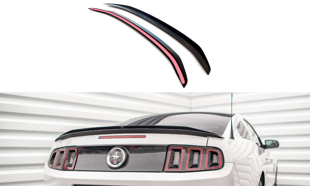 Maxton Design Spoiler CAP passend für Ford Mustang Mk5 Facelift schwarz Hochglanz