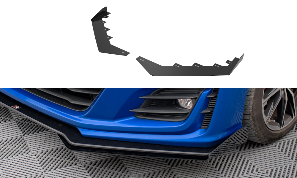 Maxton Design Front Stoßstange Flaps passend für Subaru BRZ Mk1 Facelift schwarz Hochglanz