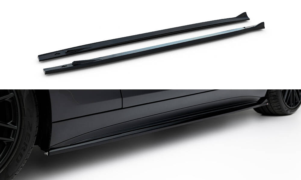 Maxton Design Street+ Seitenschweller Leisten passend für Mercedes-AMG SL 63 R232 schwarz Hochglanz