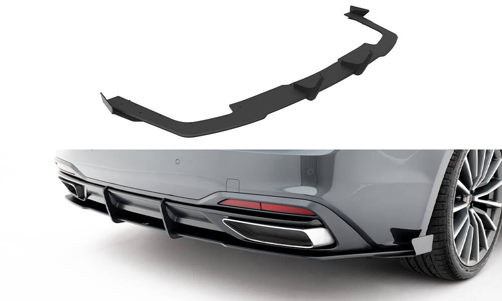 Maxton Design Street Pro Heckschürze + Flaps passend für Audi A5 F5 Facelift schwarz Hochglanz