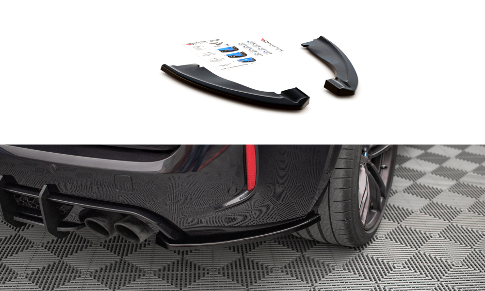 Maxton Design Heck Ansatz Flaps Diffusor passend für BMW X5 M F85 schwarz Hochglanz