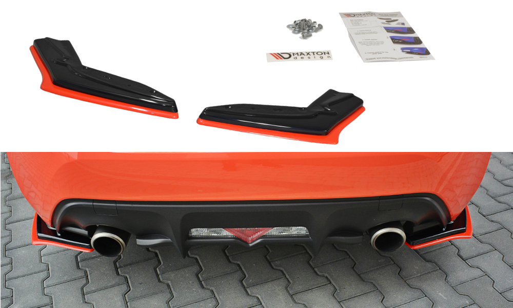 Maxton Design Heck Ansatz Flaps Diffusor V.2 passend für Toyota GT86 Facelift schwarz Hochglanz