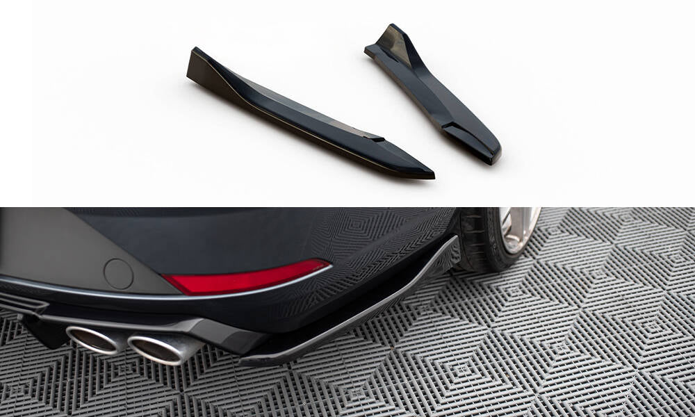 Maxton Design Heck Ansatz Flaps Diffusor V.3 passend für Seat Leon Cupra Mk3 FL Sportstourer schwarz Hochglanz