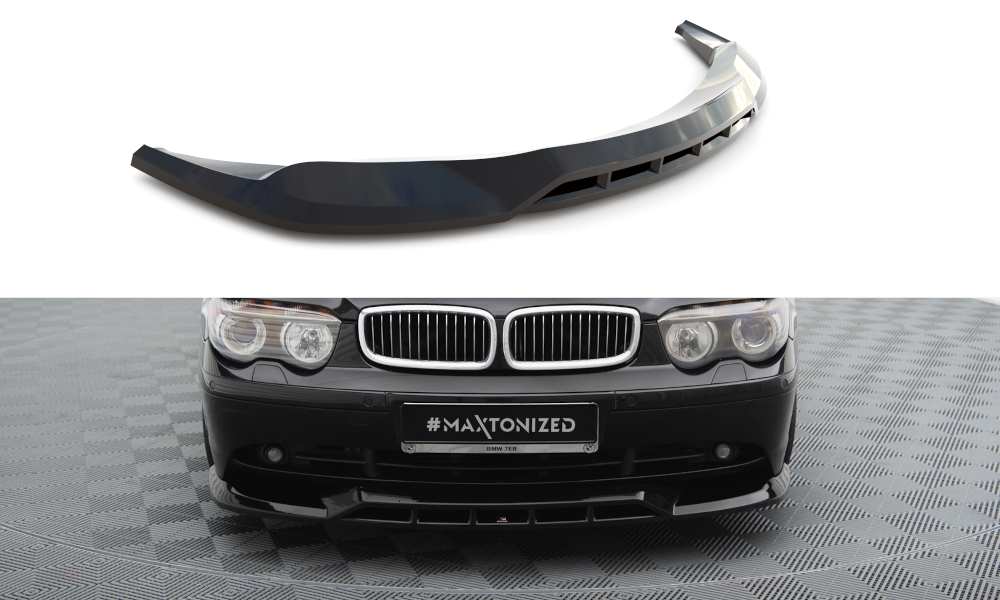 Maxton Design Street+ Spoilerlippe Front Ansatz passend für BMW 7 E65 schwarz Hochglanz