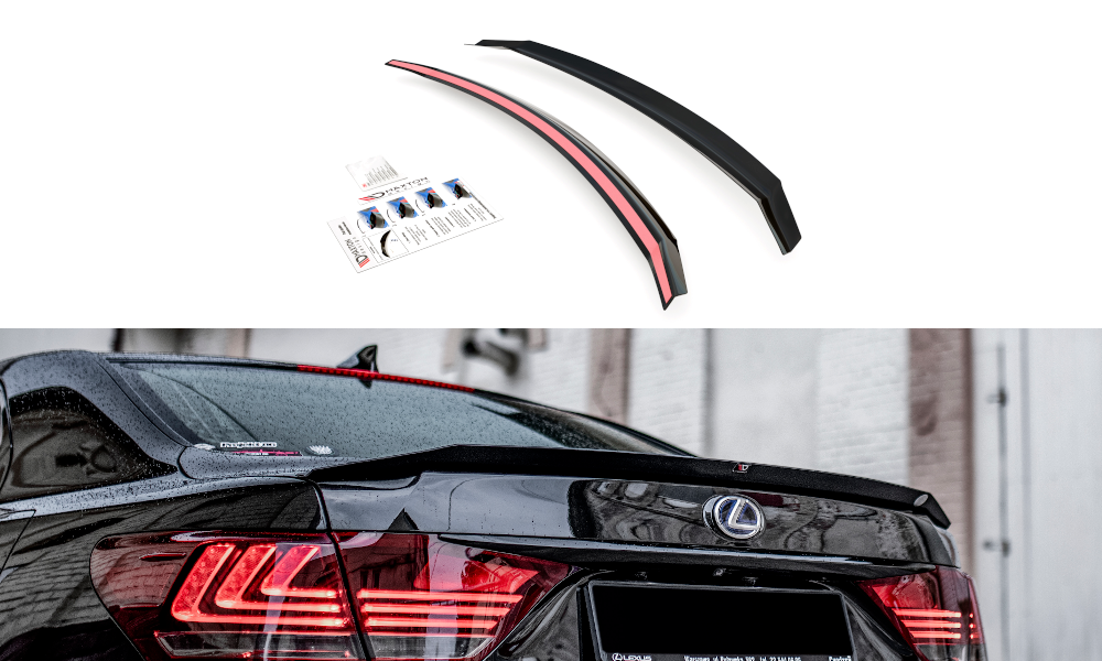 Maxton Design Spoiler CAP passend für Lexus LS Mk4 Facelift schwarz Hochglanz