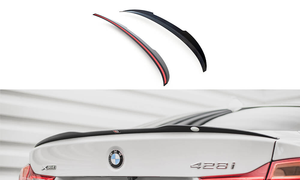 Maxton Design Spoiler CAP passend für BMW 4er F32 schwarz Hochglanz