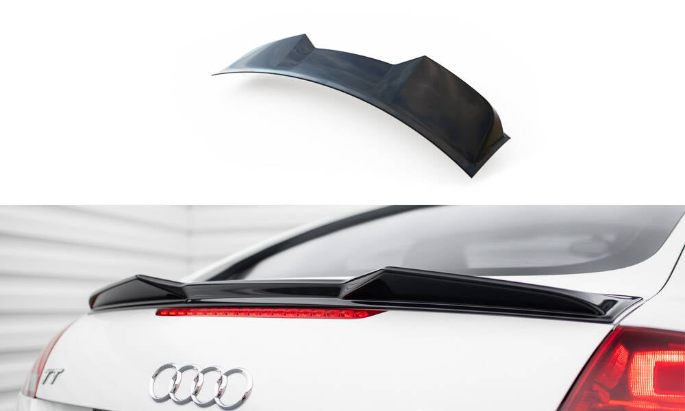 Maxton Design Spoiler CAP 3D passend für Audi TT 8J schwarz Hochglanz
