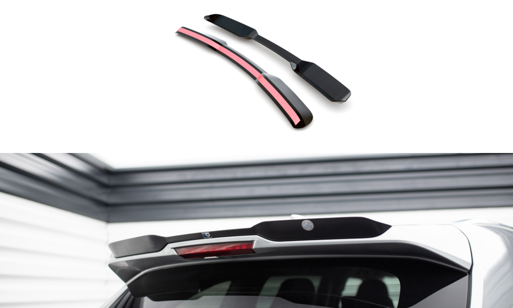 Maxton Design Spoiler CAP passend für Toyota Highlander Mk4 schwarz Hochglanz