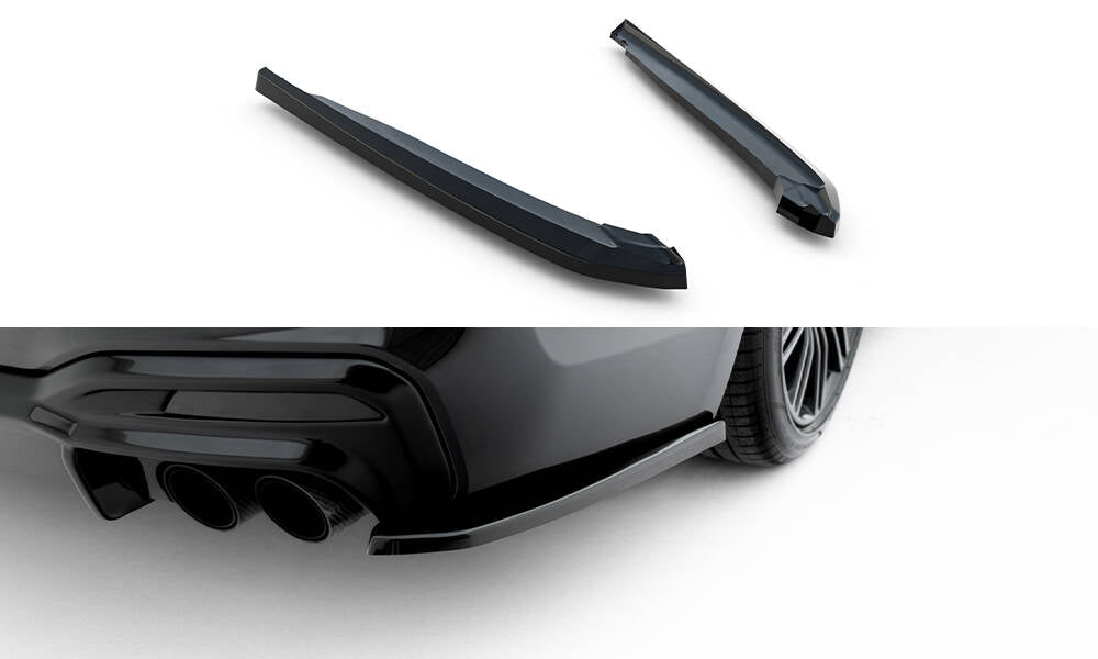 Maxton Design Heck Ansatz Flaps Diffusor passend für BMW M550i Limousine G30 schwarz Hochglanz