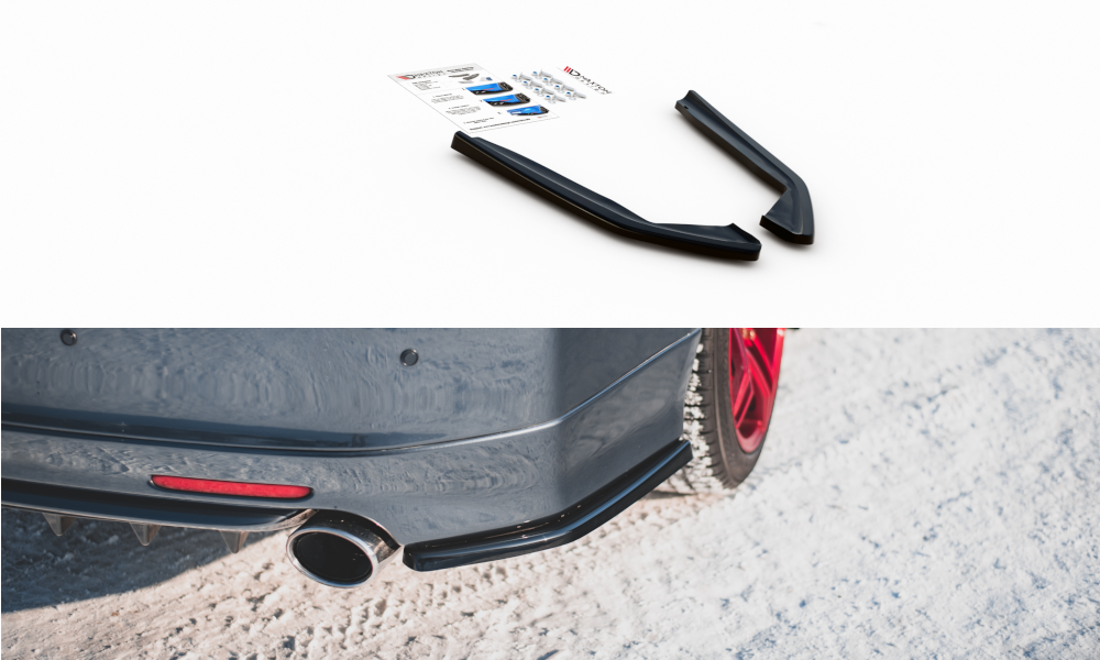 Maxton Design Heck Ansatz Flaps Diffusor V.2 passend für Honda Accord Mk7 Type-S schwarz Hochglanz