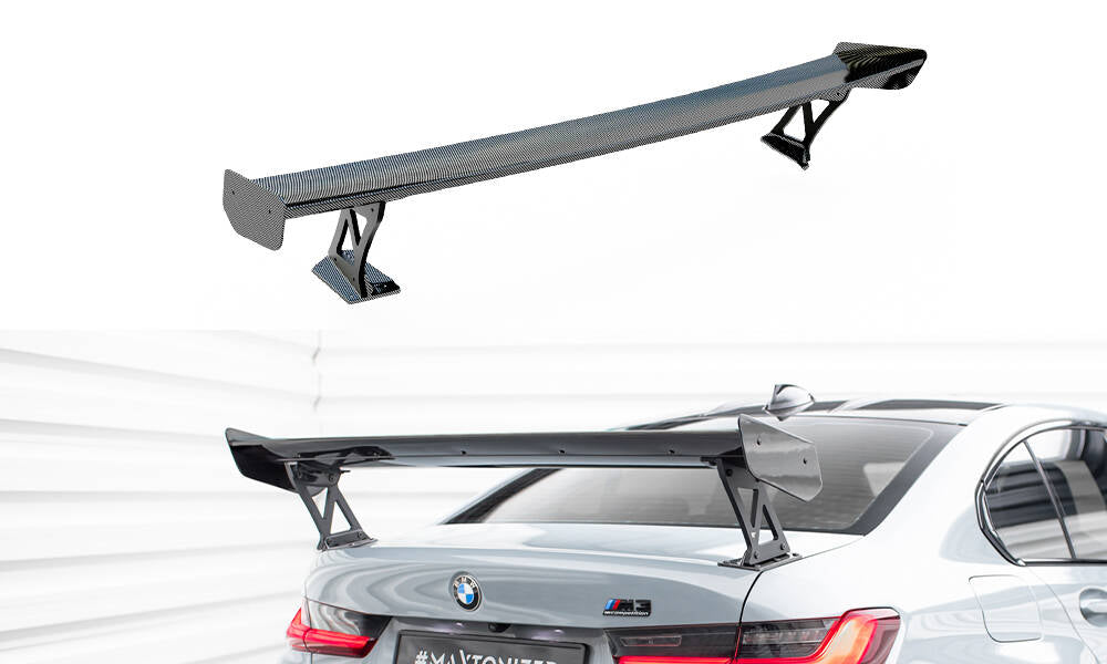 Maxton Design Carbon Spoiler With External Brackets Uprights BMW M3 G80 / M340i G20 / 3 M-Paket G20 / 3 Standard G20 für BMW 3er G20