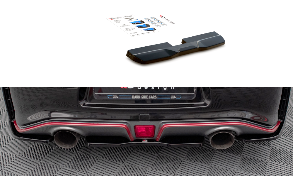 Maxton Design Heckansatz Nissan 370Z Nismo Facelift schwarz Hochglanz für Nissan 370Z Nismo