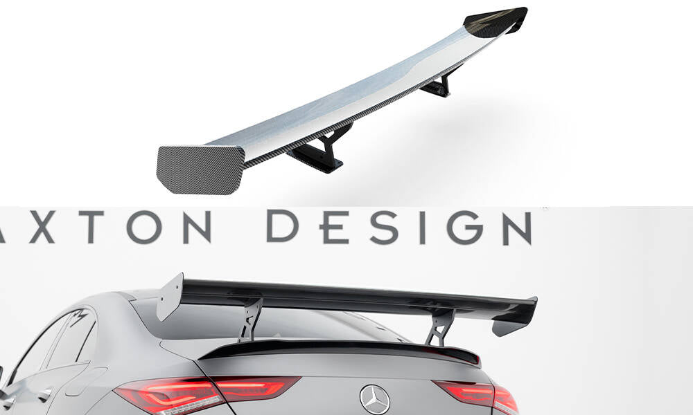 Maxton Design Carbon Spoiler With Internal Brackets Uprights Mercedes-Benz CLA Coupe C118 / C118 Facelift für Mercedes-Benz CLA C118
