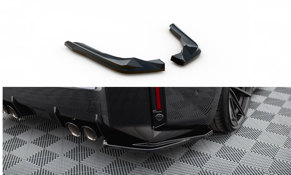 Maxton Design Heck Ansatz Flaps Diffusor V.1 passend für BMW M2 G87 schwarz Hochglanz