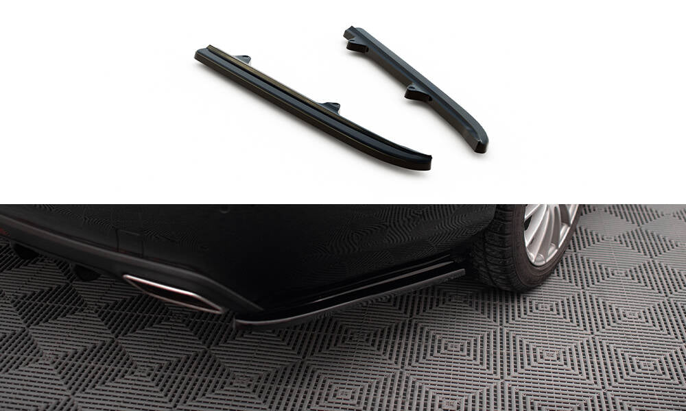 Maxton Design Heck Ansatz Flaps Diffusor passend für Mercedes-Benz CLS C218 schwarz Hochglanz