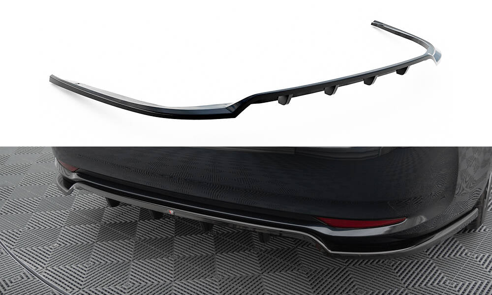 Maxton Design Street+ Mittlerer Diffusor RACE passend für Toyota Avensis Limousine Mk3 Facelift schwarz Hochglanz