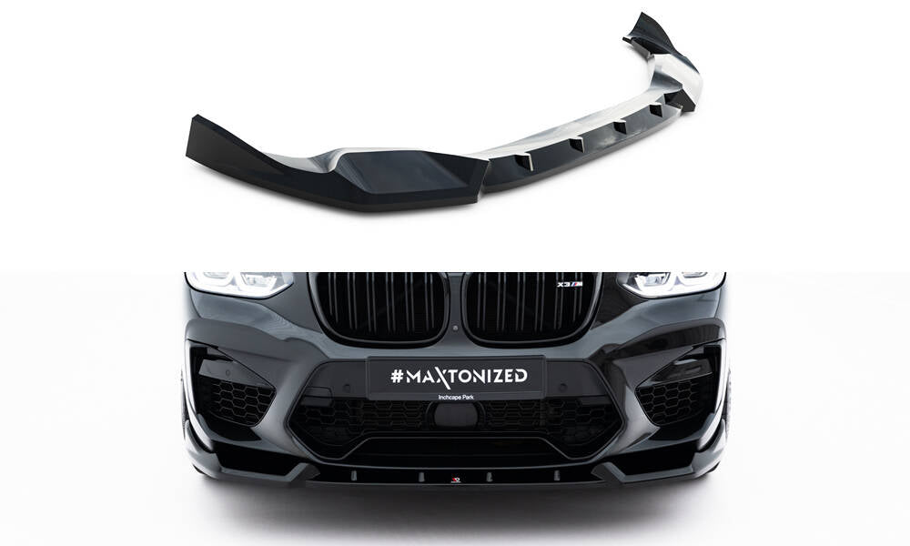 Maxton Design Street+ Spoilerlippe Front Ansatz passend für BMW X3 M F97 schwarz Hochglanz