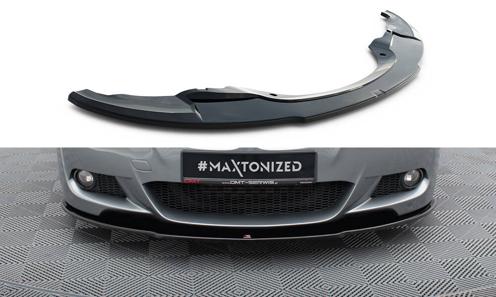 Maxton Design Street+ Spoilerlippe Front Ansatz passend für BMW 3er M-Paket E92 schwarz Hochglanz