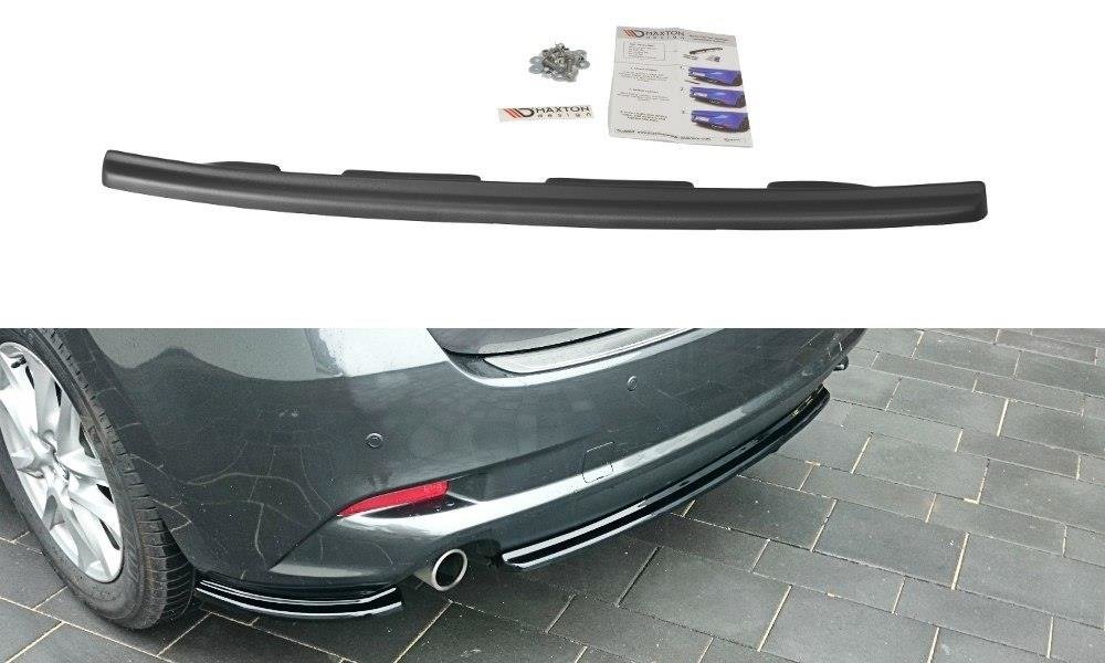 Maxton Design Heckansatz Mazda 3 BM (Mk3) Facelift schwarz Hochglanz für Mazda 3 Mk3 Facelift