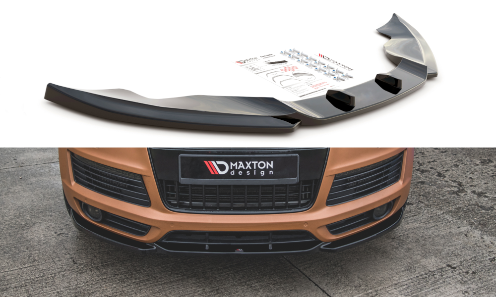 Maxton Design Street+ Spoilerlippe Front Ansatz passend für Audi Q7 S-Line Mk.1 schwarz Hochglanz