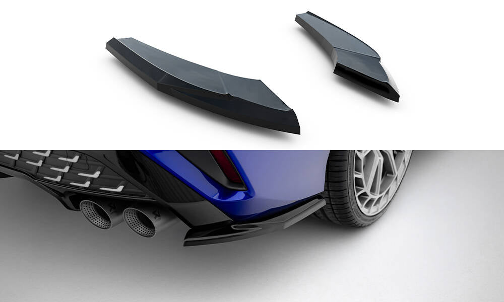 Maxton Design Heck Ansatz Flaps Diffusor V.1 passend für Audi S3 Limousine 8Y Facelift schwarz Hochglanz