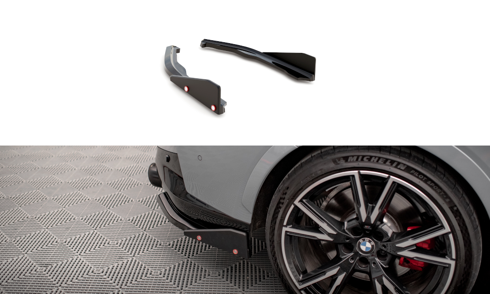 Maxton Design Heck Ansatz Flaps Diffusor V.2 + Flaps passend für BMW 2 Coupe M240i G42