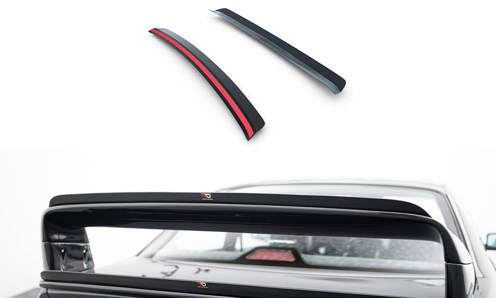 Maxton Design OBERER Spoiler CAP passend für BMW M3 / 3 M-Paket E36 Coupe GT Klasse schwarz Hochglanz