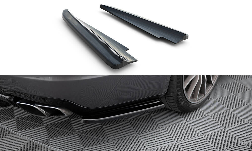 Maxton Design Heck Ansatz Flaps Diffusor passend für Maserati Quattroporte Mk6 schwarz Hochglanz