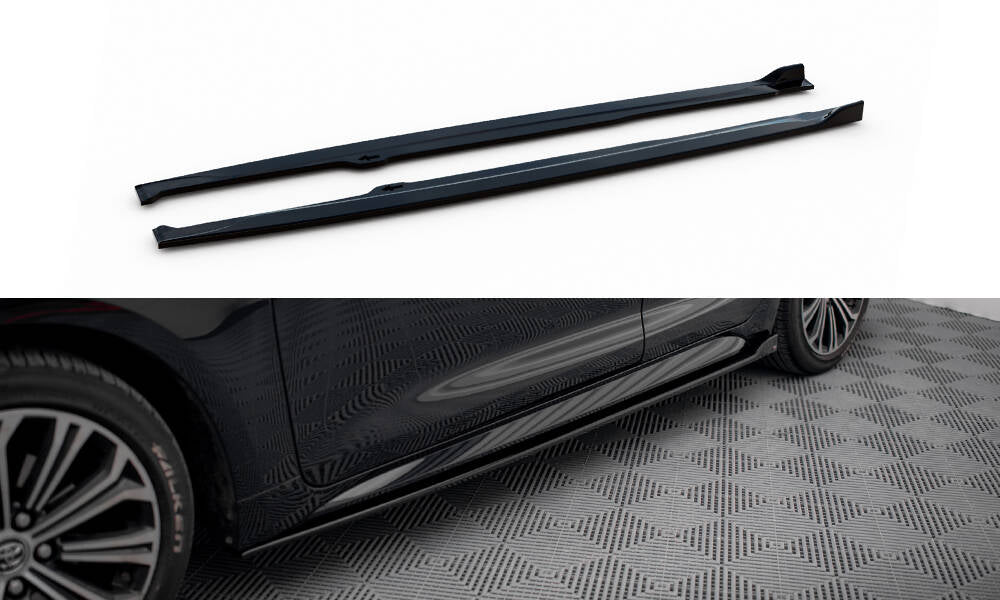 Maxton Design Street+ Seitenschweller Leisten passend für Toyota Corolla XII Hatchback schwarz Hochglanz