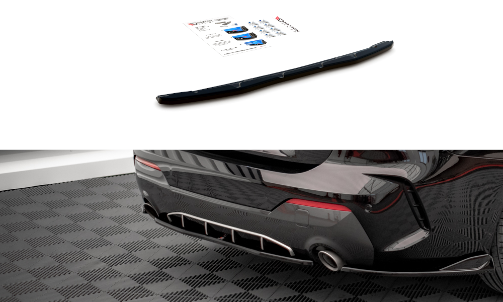 Maxton Design Heckansatz BMW 4er M-Paket G22 / G23 / G22 Facelift / G23 Facelift schwarz Hochglanz für BMW 4er Coupe