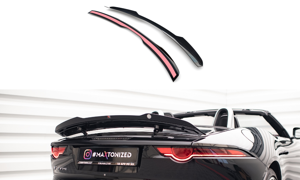 Maxton Design Spoiler CAP passend für Jaguar F-Type X152 Facelift schwarz Hochglanz