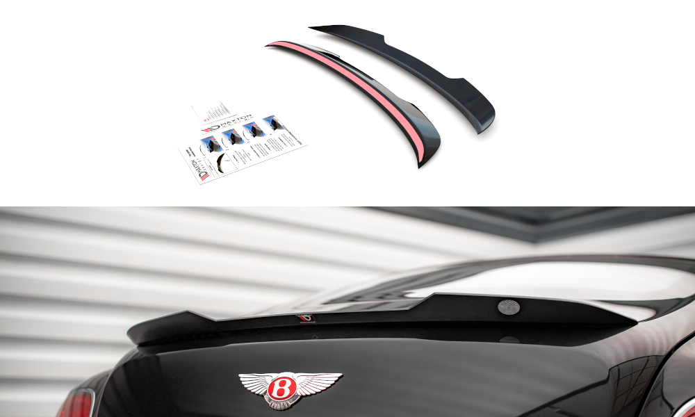 Maxton Design Spoiler CAP passend für Bentley Continental GT V8 S Mk2 schwarz Hochglanz