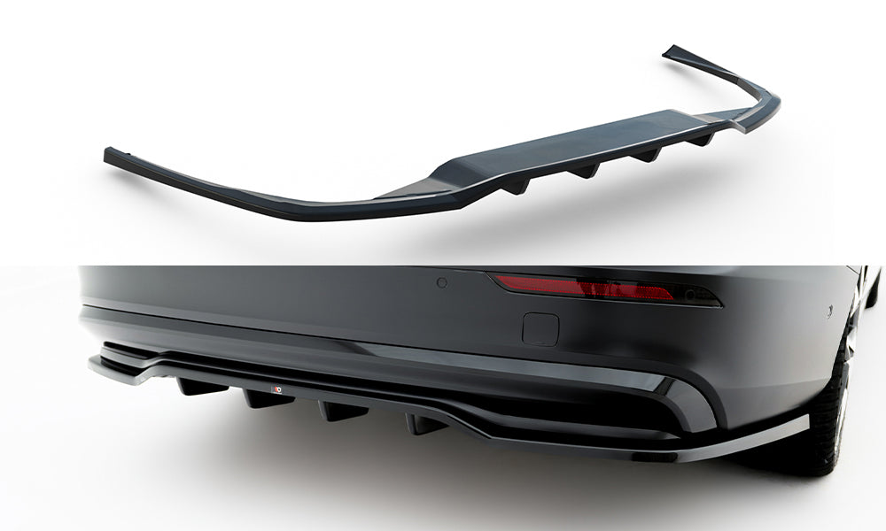 Maxton Design Street+ Mittlerer Diffusor RACE passend für Volvo S60/V60 R-Design Mk3 schwarz Hochglanz