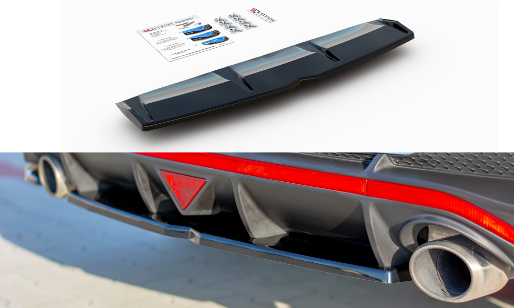 Maxton Design Heckansatz Hyundai I30 N Mk3 Fastback schwarz Hochglanz für Hyundai I30 N Mk3
