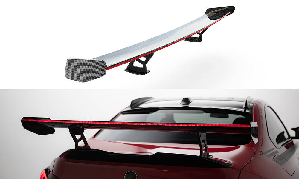 Maxton Design Carbon Spoiler With Internal Brackets Uprights + LED BMW M2 G87 für BMW M2 G87