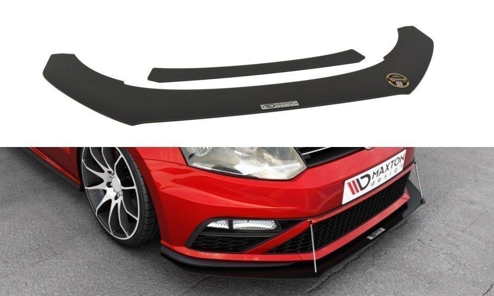 Maxton Design Racing Street+ Spoilerlippe Front Ansatz passend für VW Polo GTI Mk5 Facelift