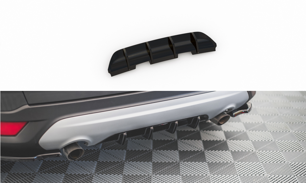 Maxton Design Diffusor Heck Ansatz passend für Ford Escape Mk3 schwarz Hochglanz