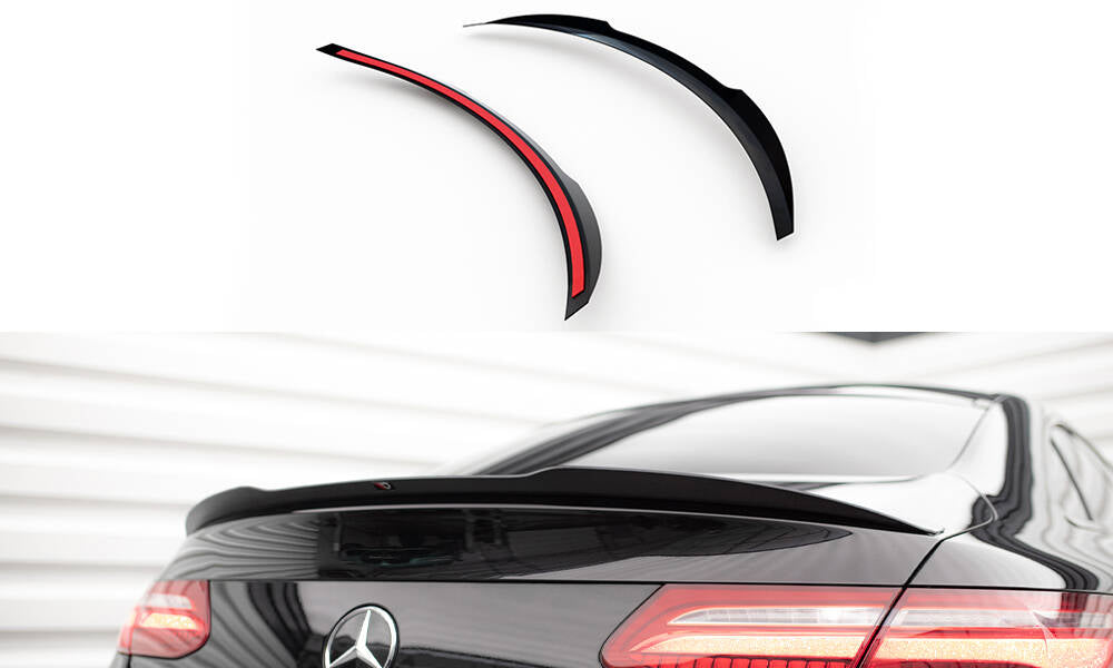 Maxton Design Spoiler CAP passend für Mercedes-Benz E-Klasse W213 Coupe (C238) AMG-Line / 53 AMG schwarz Hochglanz