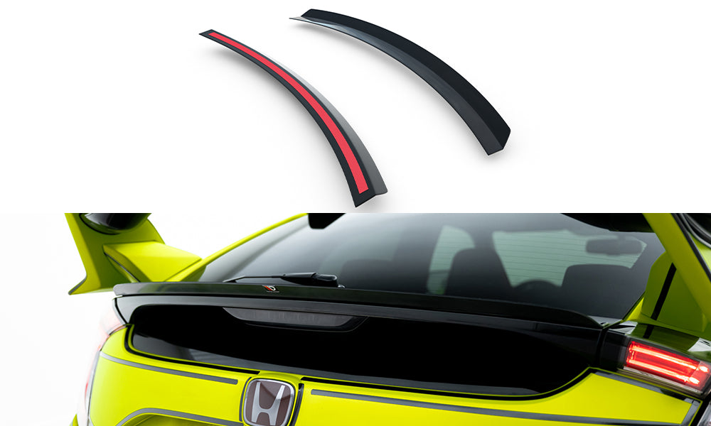 Maxton Design Untere Spoiler CAP passend für Honda Civic Type-R Mk10 / Mk10 Facelift schwarz Hochglanz