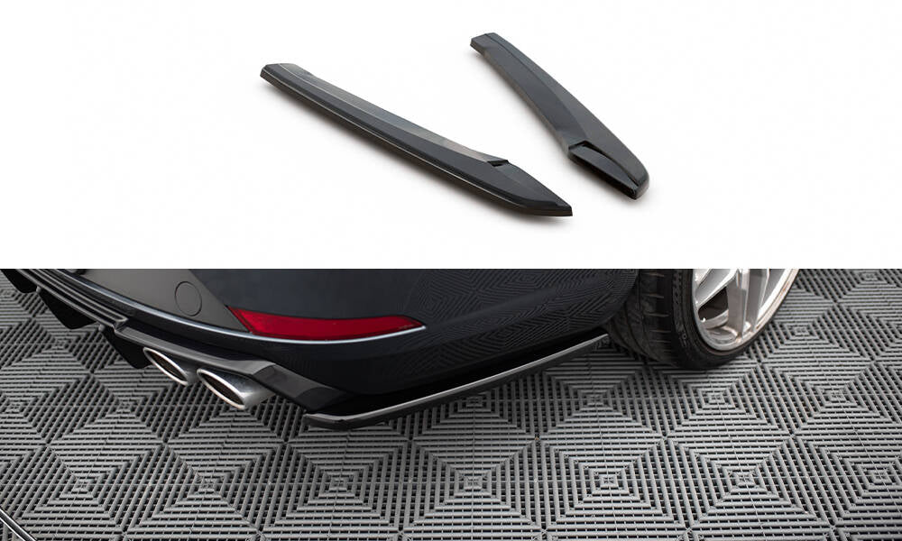Maxton Design Heck Ansatz Flaps Diffusor V.2 passend für Seat Leon Cupra Mk3 FL Sportstourer schwarz Hochglanz