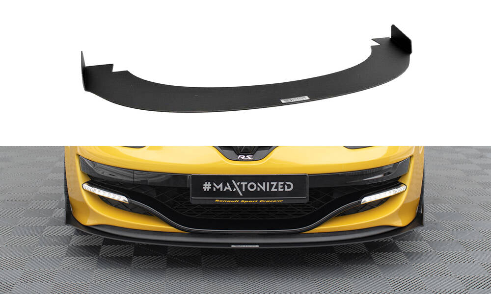 Maxton Design Racing Street+ Spoilerlippe Front Ansatz passend für RENAULT MEGANE MK3 RS