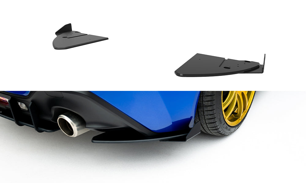 Maxton Design Street Pro Heck Ansatz Flaps Diffusor V.1 + Flaps passend für Subaru BRZ Mk2 schwarz Hochglanz
