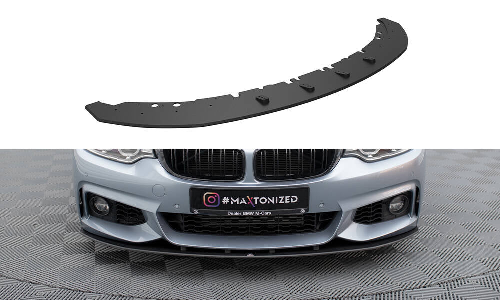 Maxton Design Street Pro Street+ Spoilerlippe Front Ansatz passend für BMW 4er Coupe / Gran Coupe / Cabrio M-Paket F32 / F36 / F33