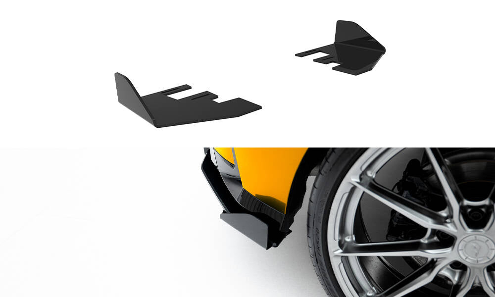 Maxton Design Hintere Seiten Flaps passend für BMW 1er M-Paket F70 schwarz Hochglanz