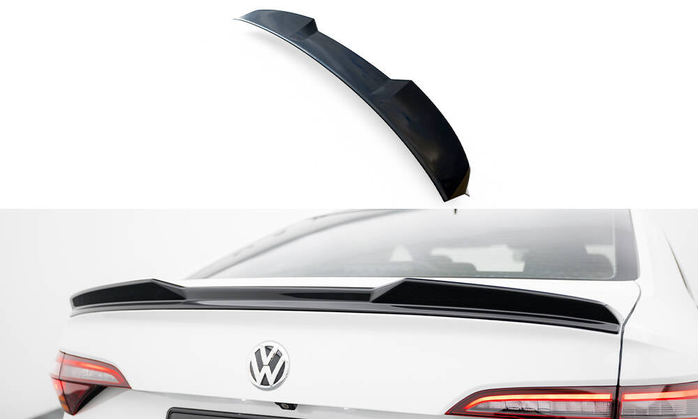 Maxton Design Spoiler CAP 3D passend für VW Jetta GLI Mk7 schwarz Hochglanz