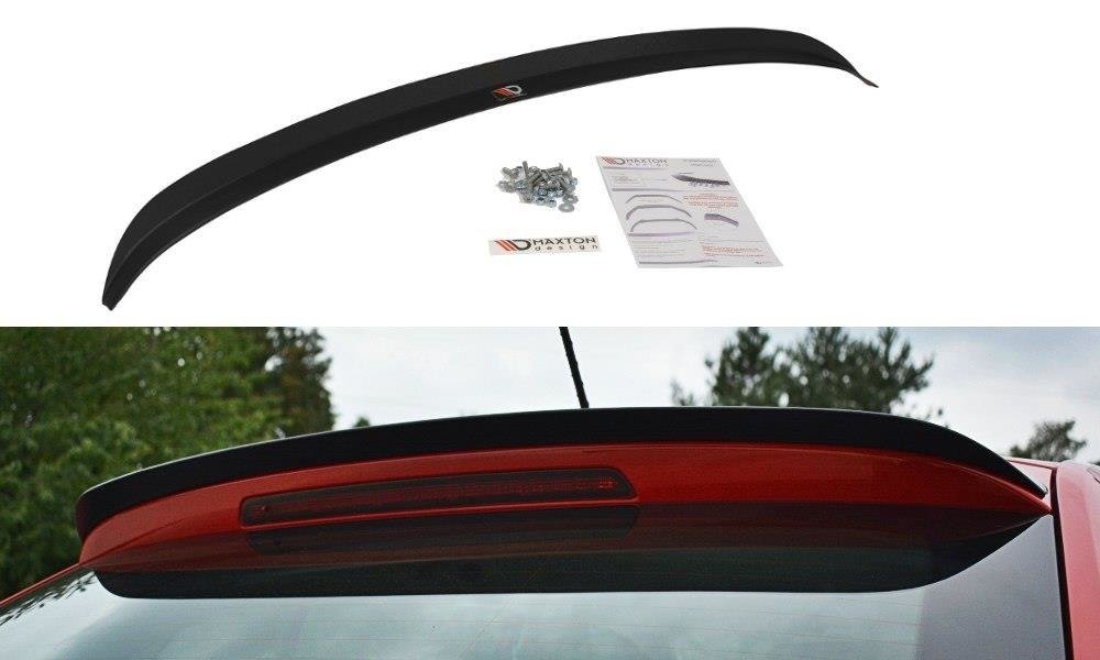 Maxton Design Spoiler CAP passend für Skoda Rapid Spaceback schwarz Hochglanz