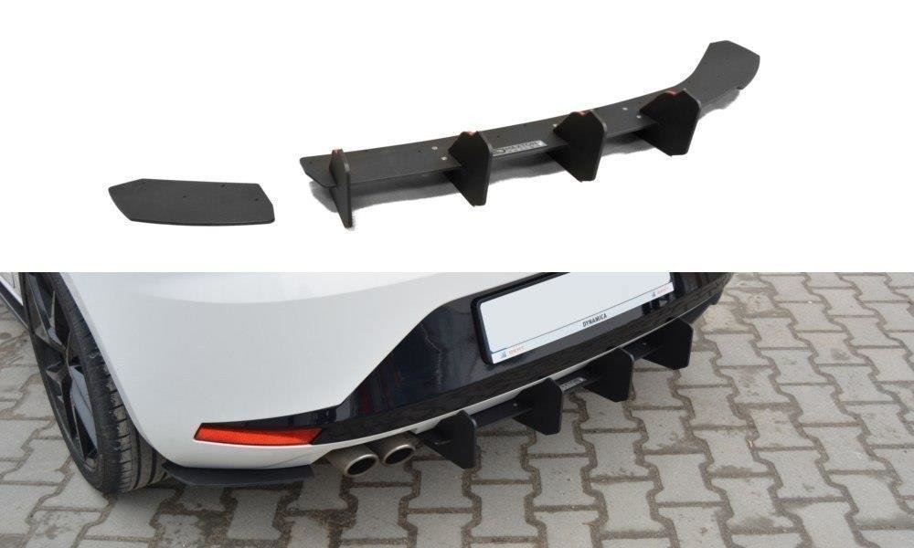 Maxton Design Diffusor Heck Ansatz passend für Heckschürze passend für SEAT LEON III FR